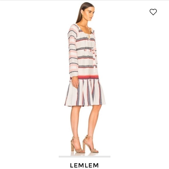 Lemlem Boho Naomi Dress Cotton and Wool Blend - Picture 3 of 12